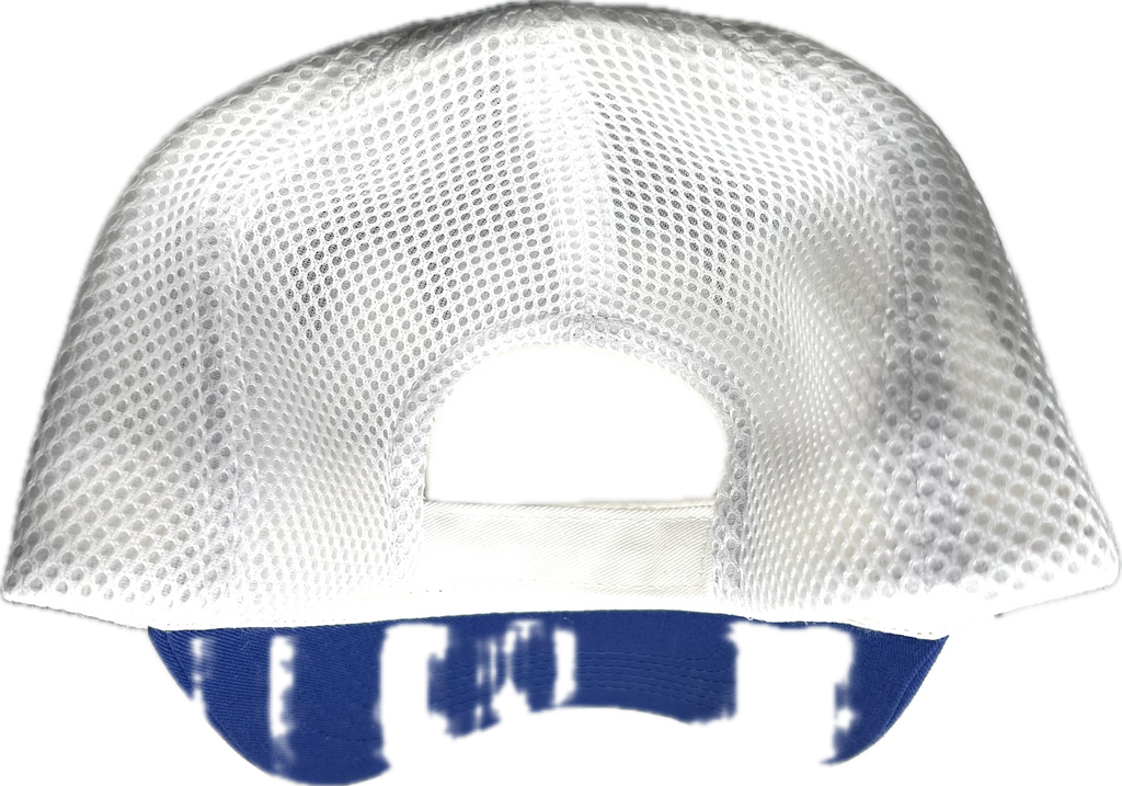 All In Fishing royal blue white Mesh-Back Twill baseball cap/hat
