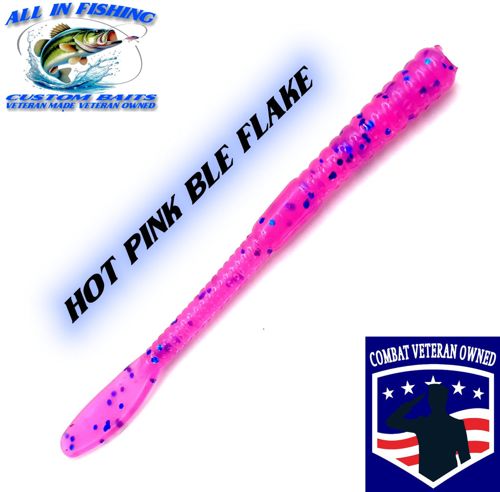 30ct 4'' beaver tail worm choose color