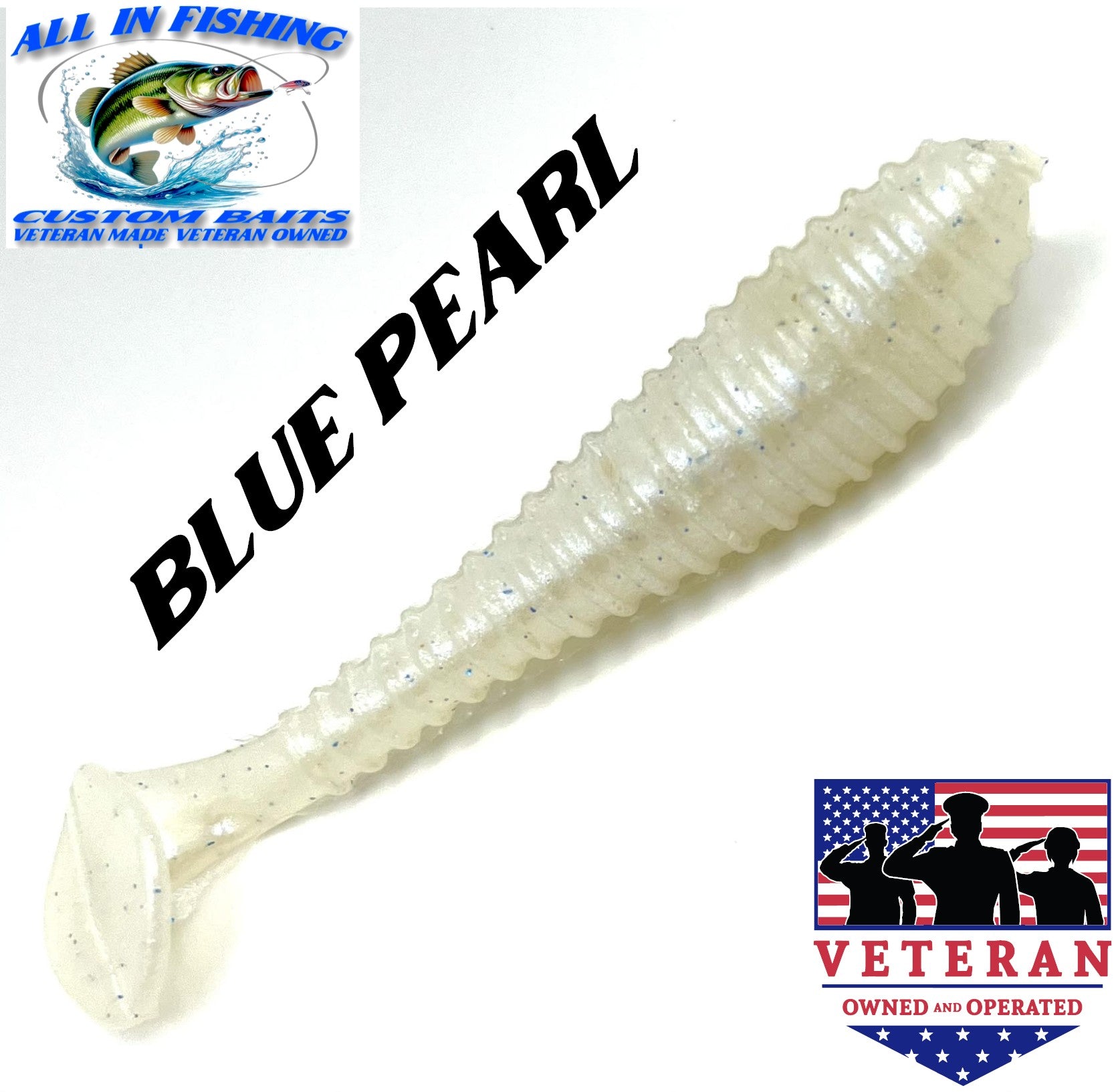 12ct 3.5'' ribbed paddle tail swim bait (choose color)