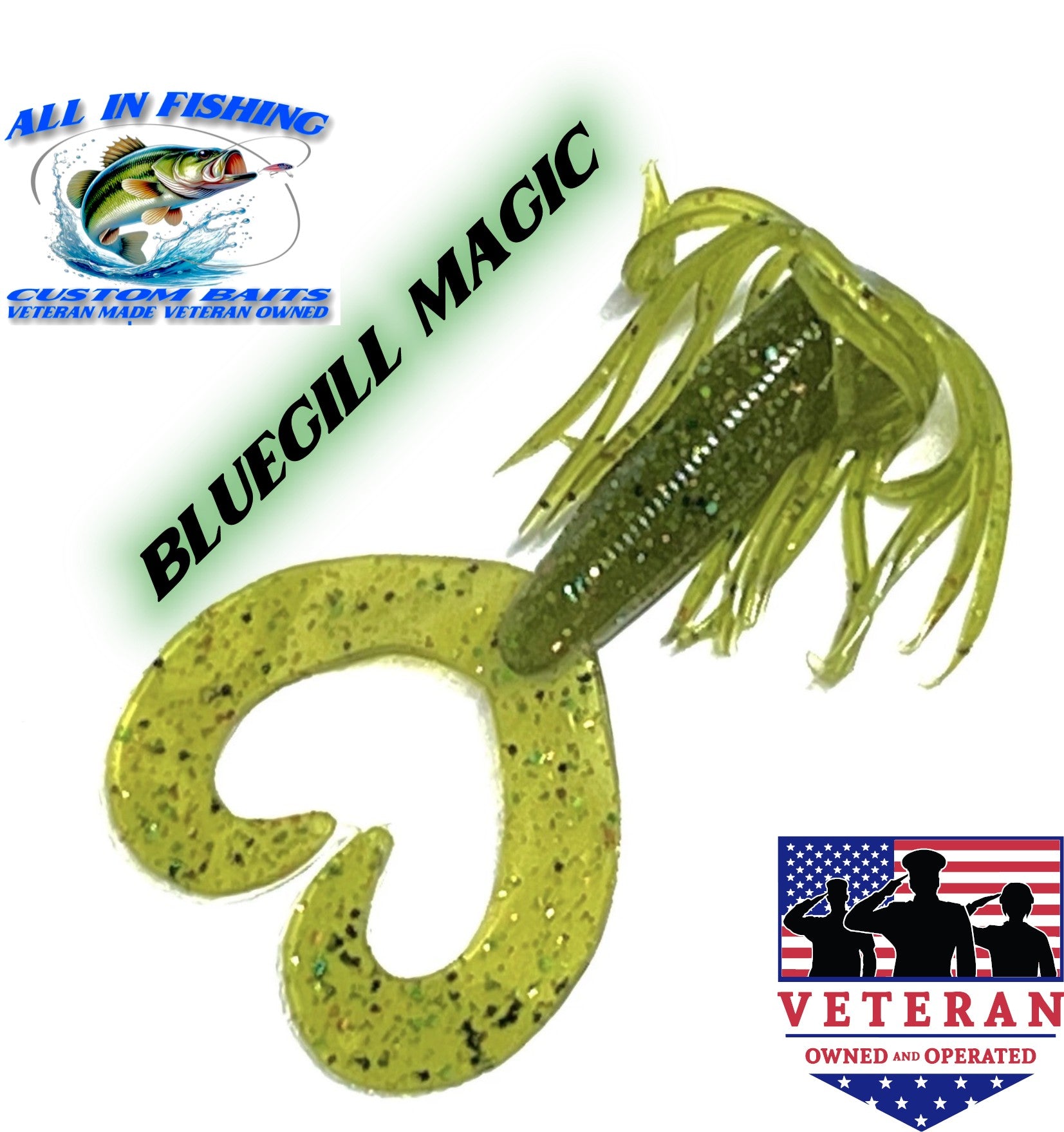 10ct 4'' hula grub choose color