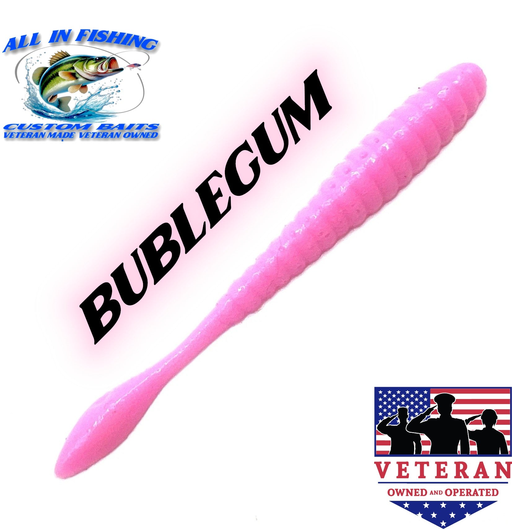 4'' flat worm (Choose Color ) - 20Pack