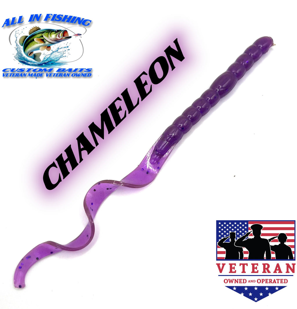 12ct 7'' ribbon tail worm choose color