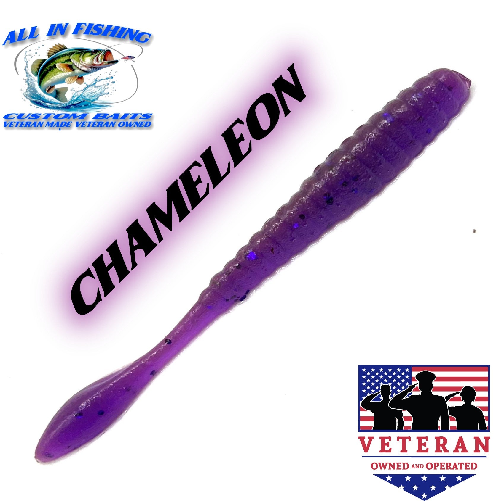 4'' flat worm (Choose Color ) - 20Pack