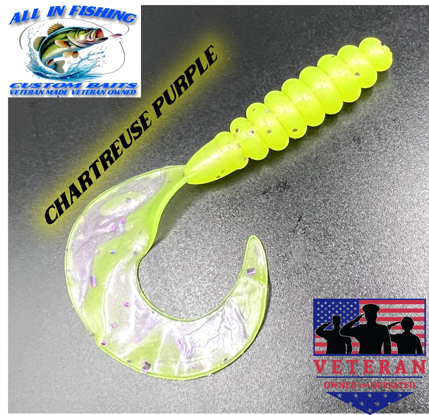 3.8 15ct curly tail grub choose color