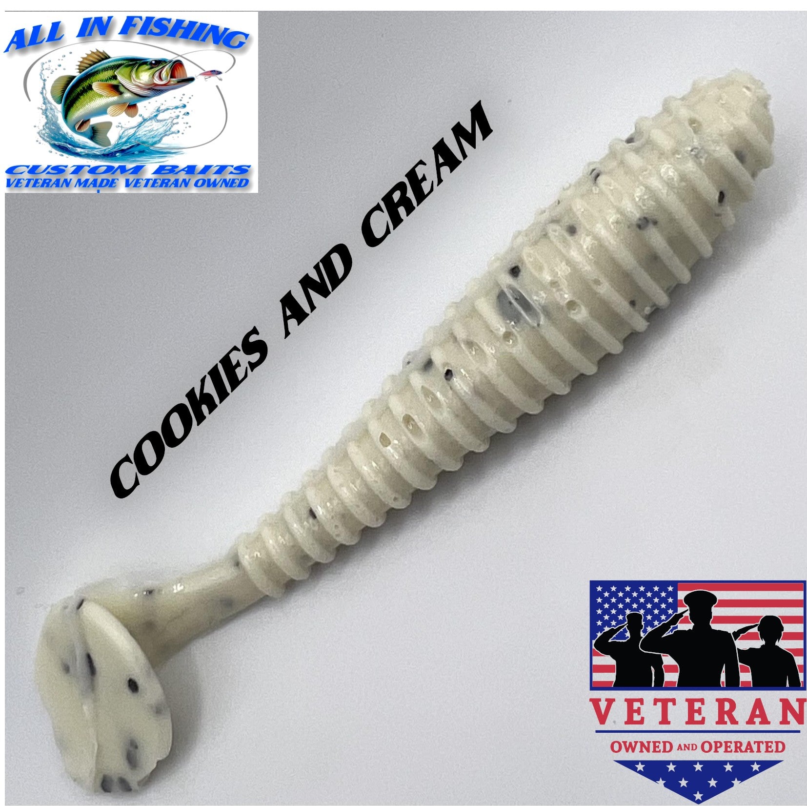 12ct 3.5'' ribbed paddle tail swim bait (choose color)