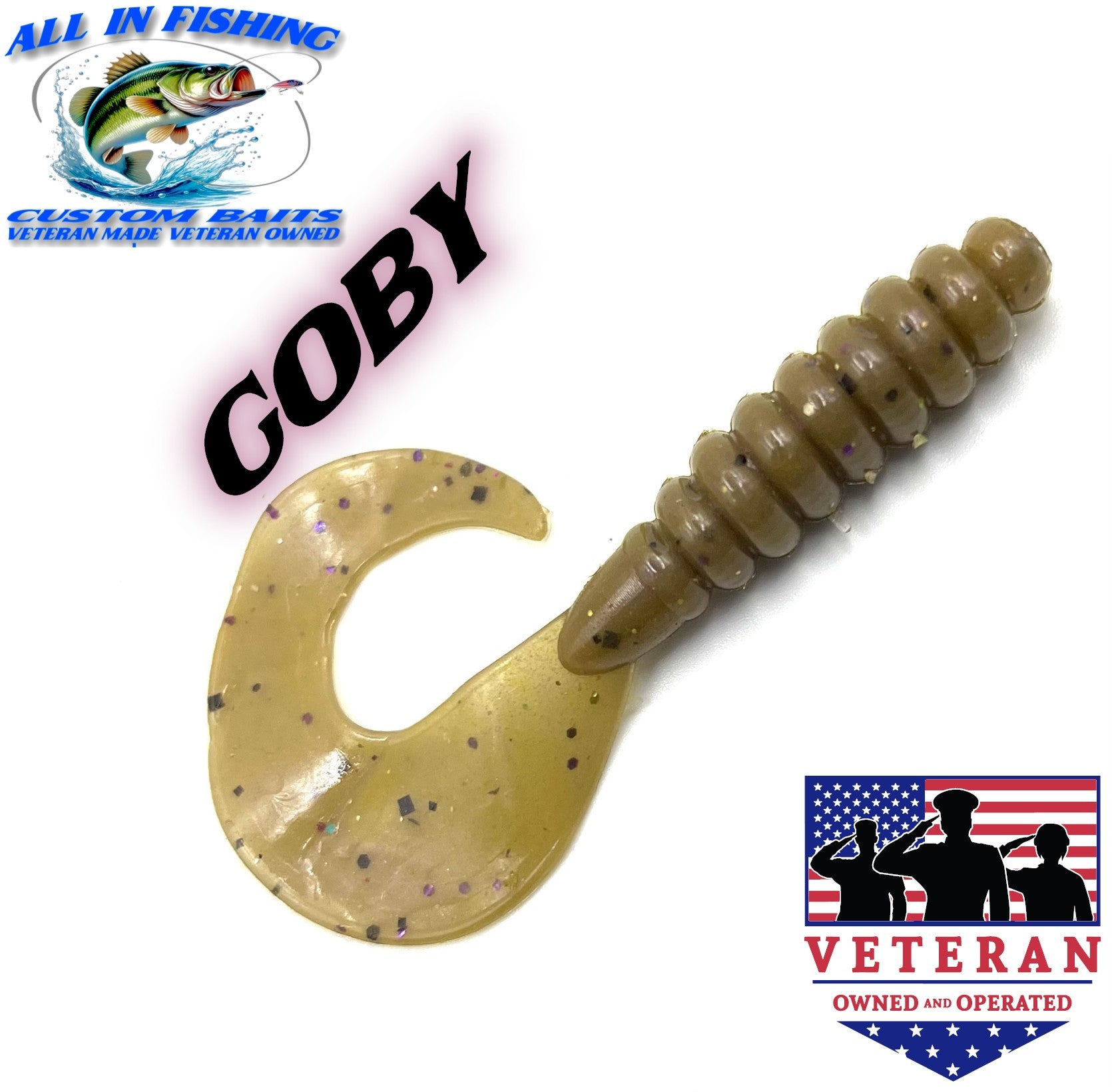 3.8 15ct curly tail grub choose color