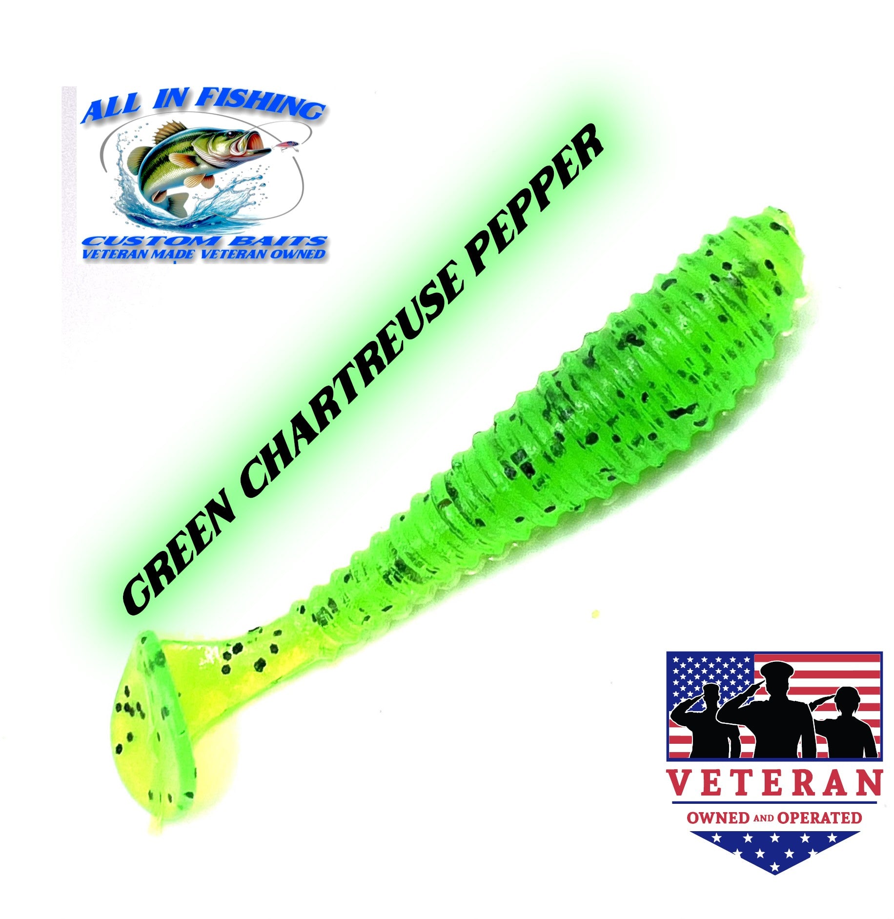 12ct 3.5'' ribbed paddle tail swim bait (choose color)