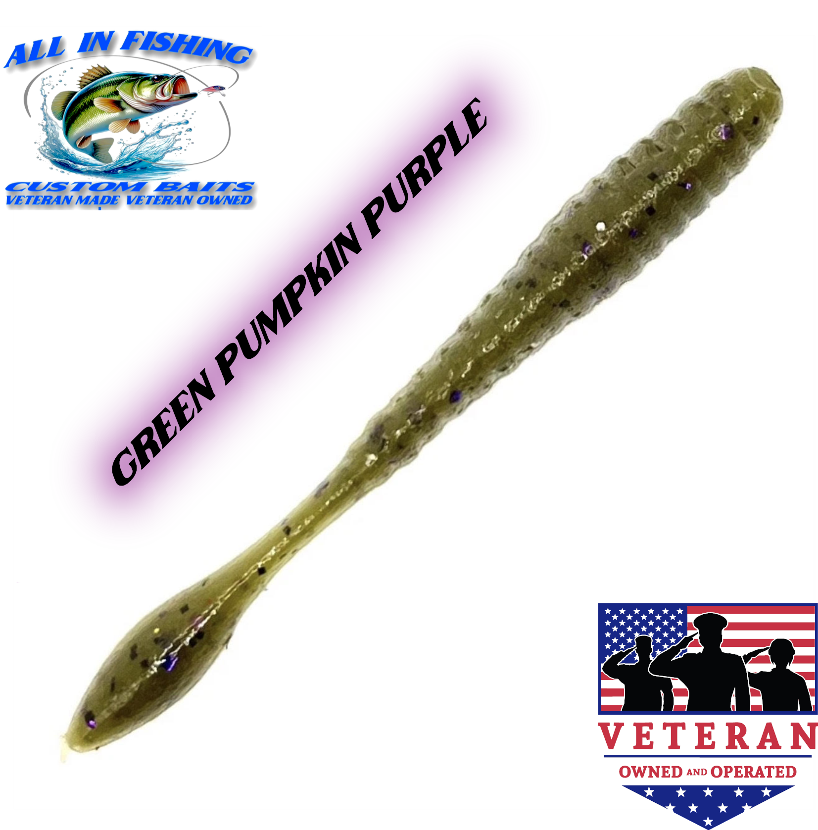 4'' flat worm (Choose Color ) - 20Pack