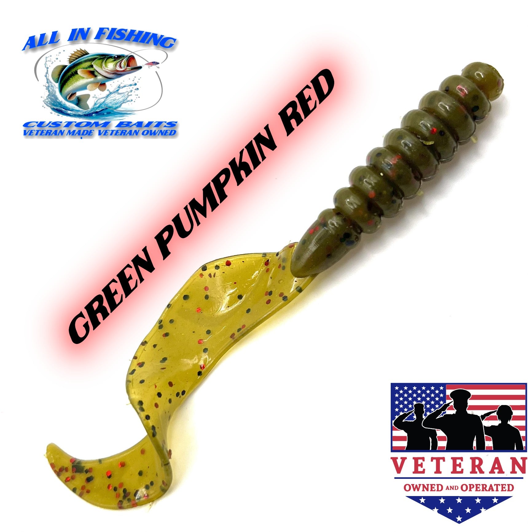 3.8 15ct curly tail grub choose color