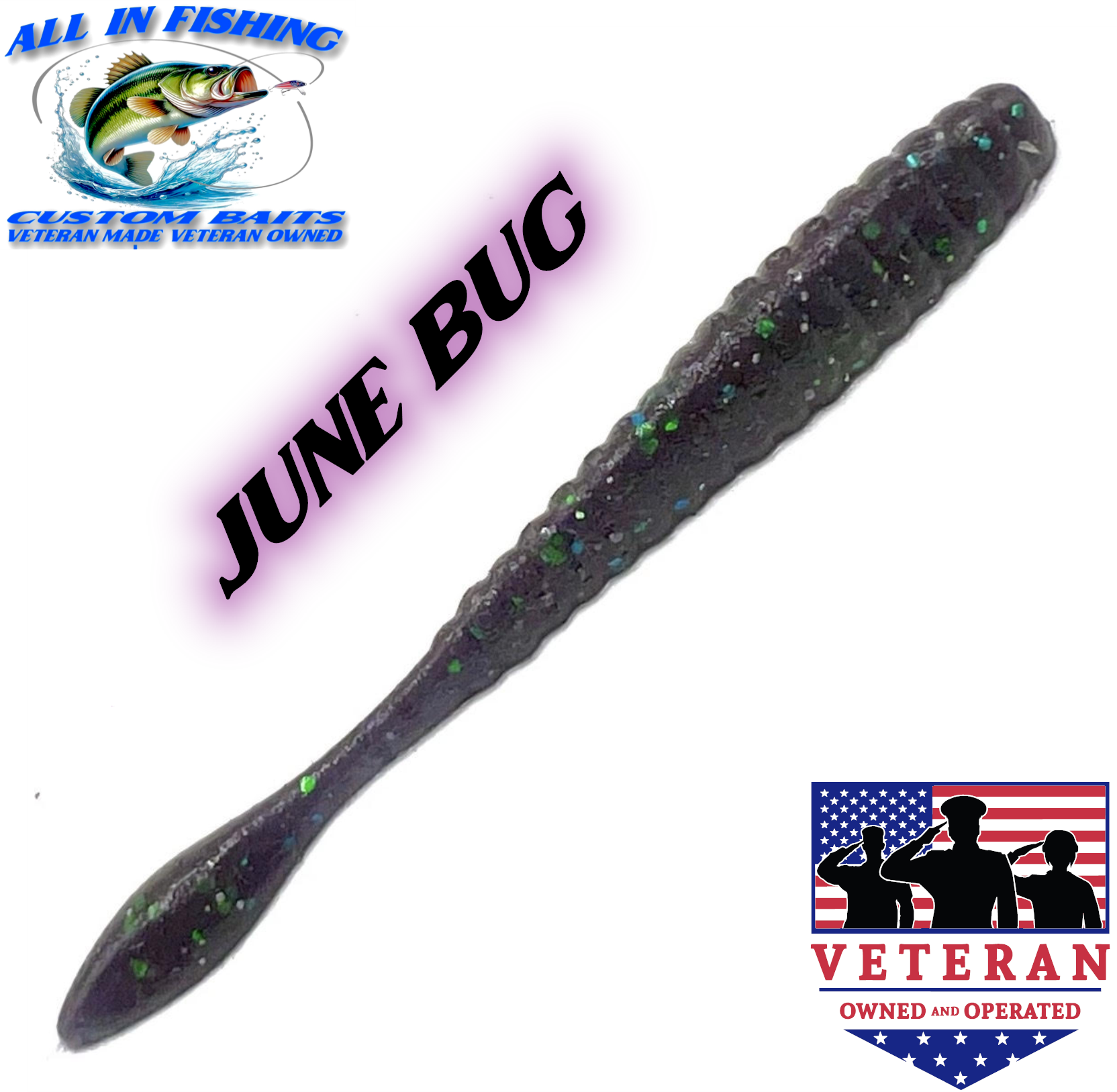 4'' flat worm (Choose Color ) - 20Pack