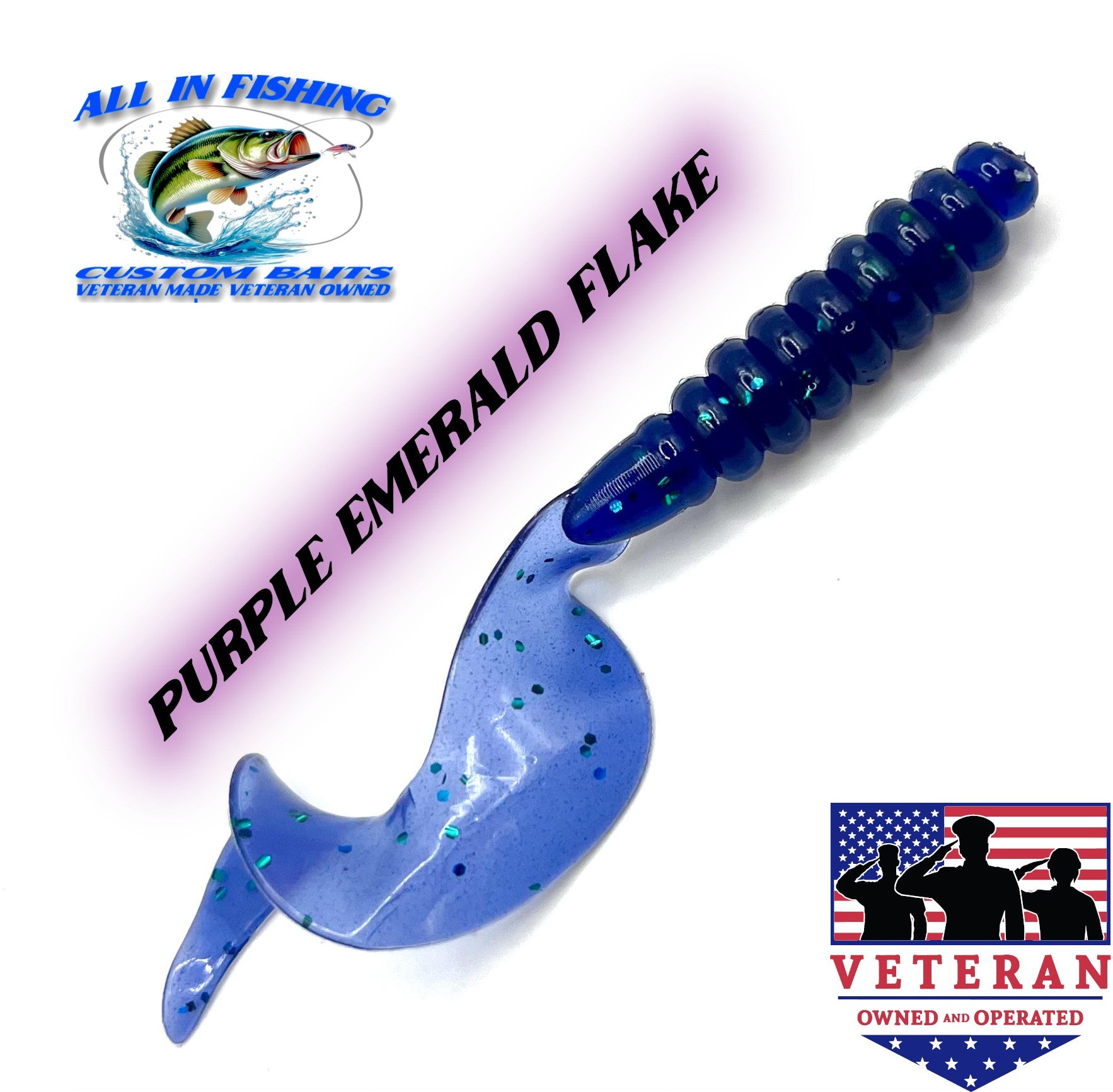 3.8 15ct curly tail grub choose color