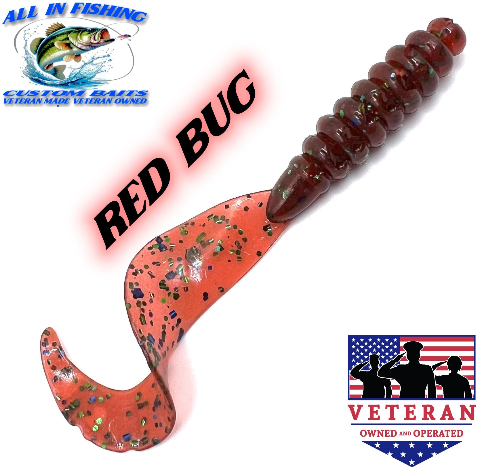 3.8 15ct curly tail grub choose color