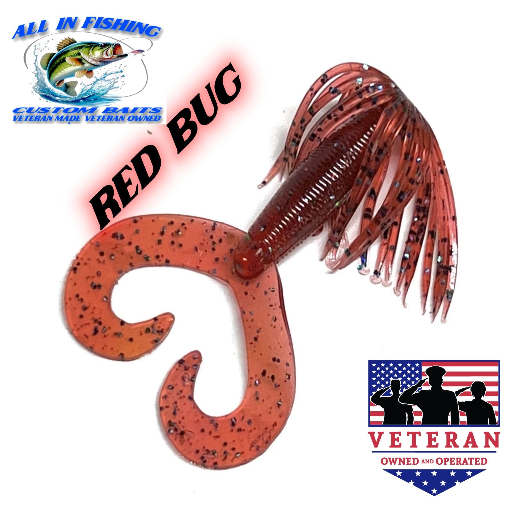 10ct 4'' hula grub choose color