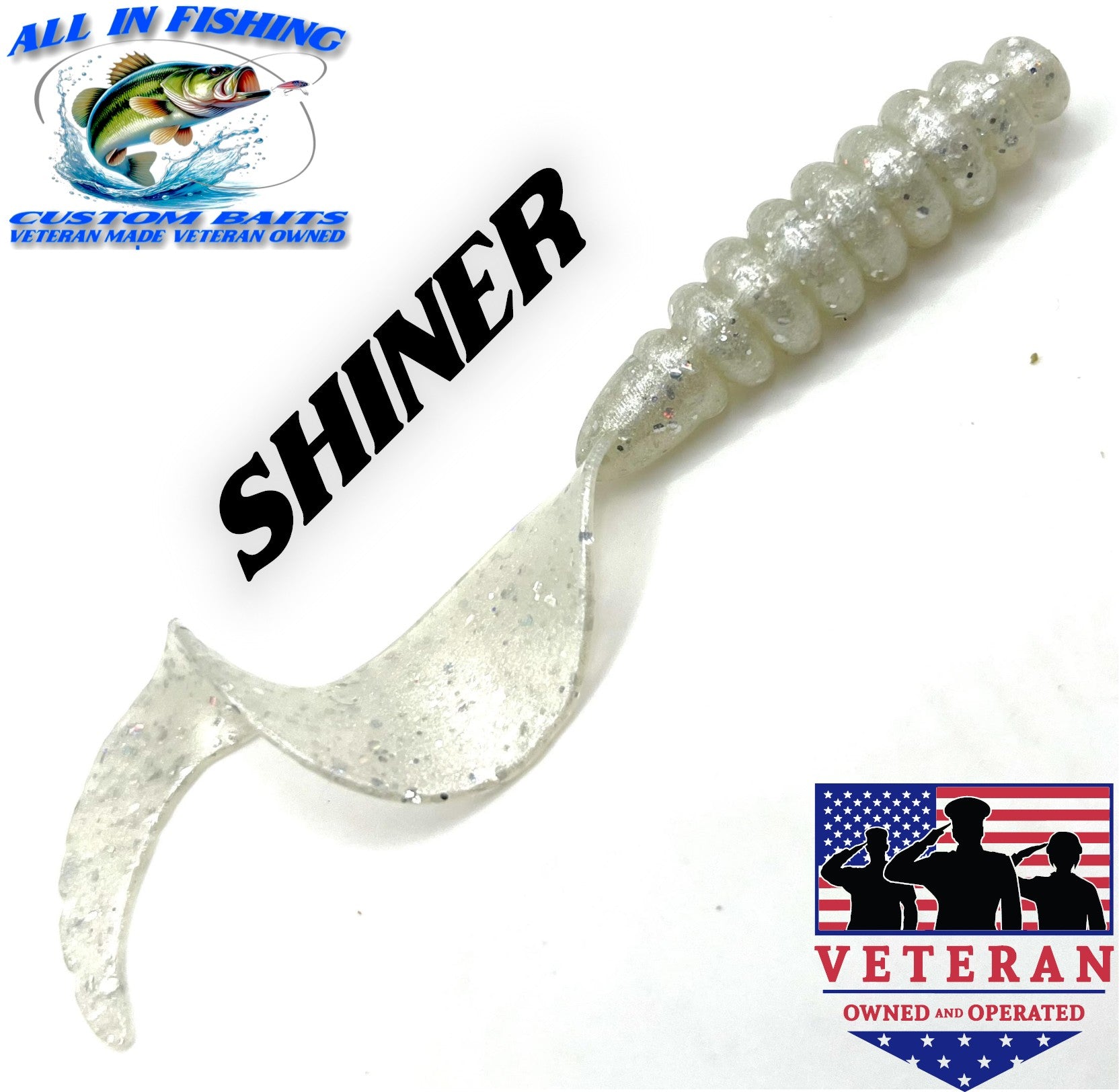 3.8 15ct curly tail grub choose color