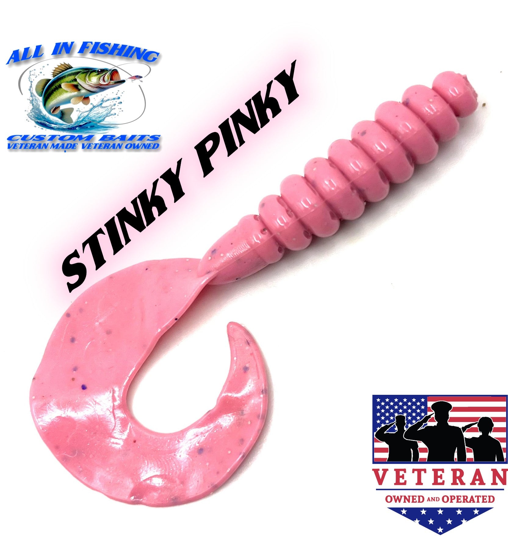 3.8 15ct curly tail grub choose color